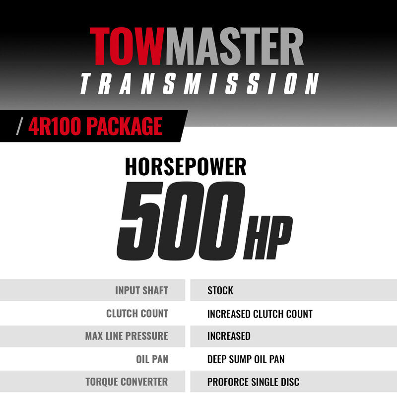 TowMaster Ford 4R100 Tranmission and Converter Package 1999-2003 4WD c/w Billet Input Shaft BD Diesel