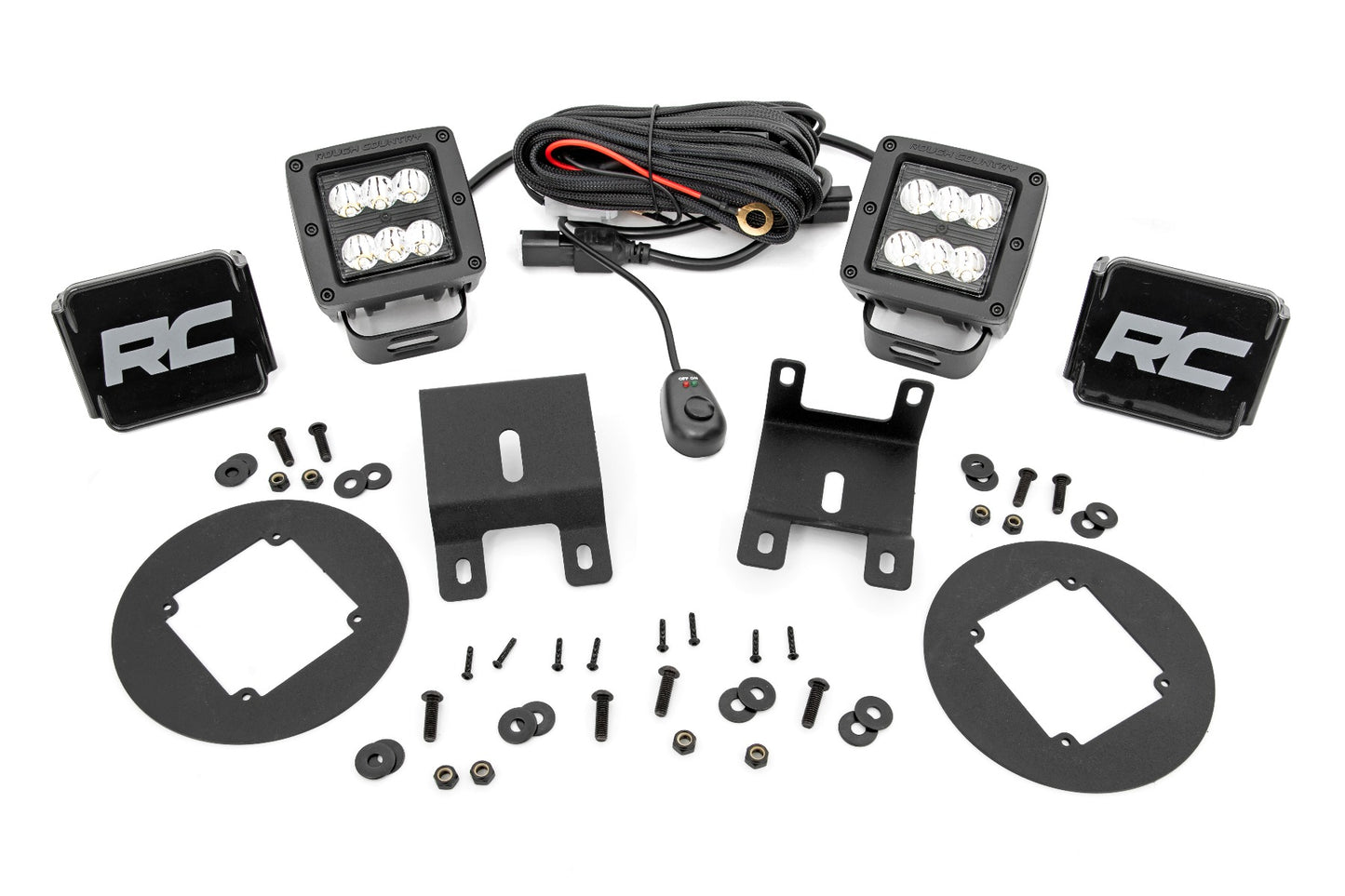 LED Light Kit | Fog Mount | 2" Black Pair | Spot | Subaru Outback (15-19)