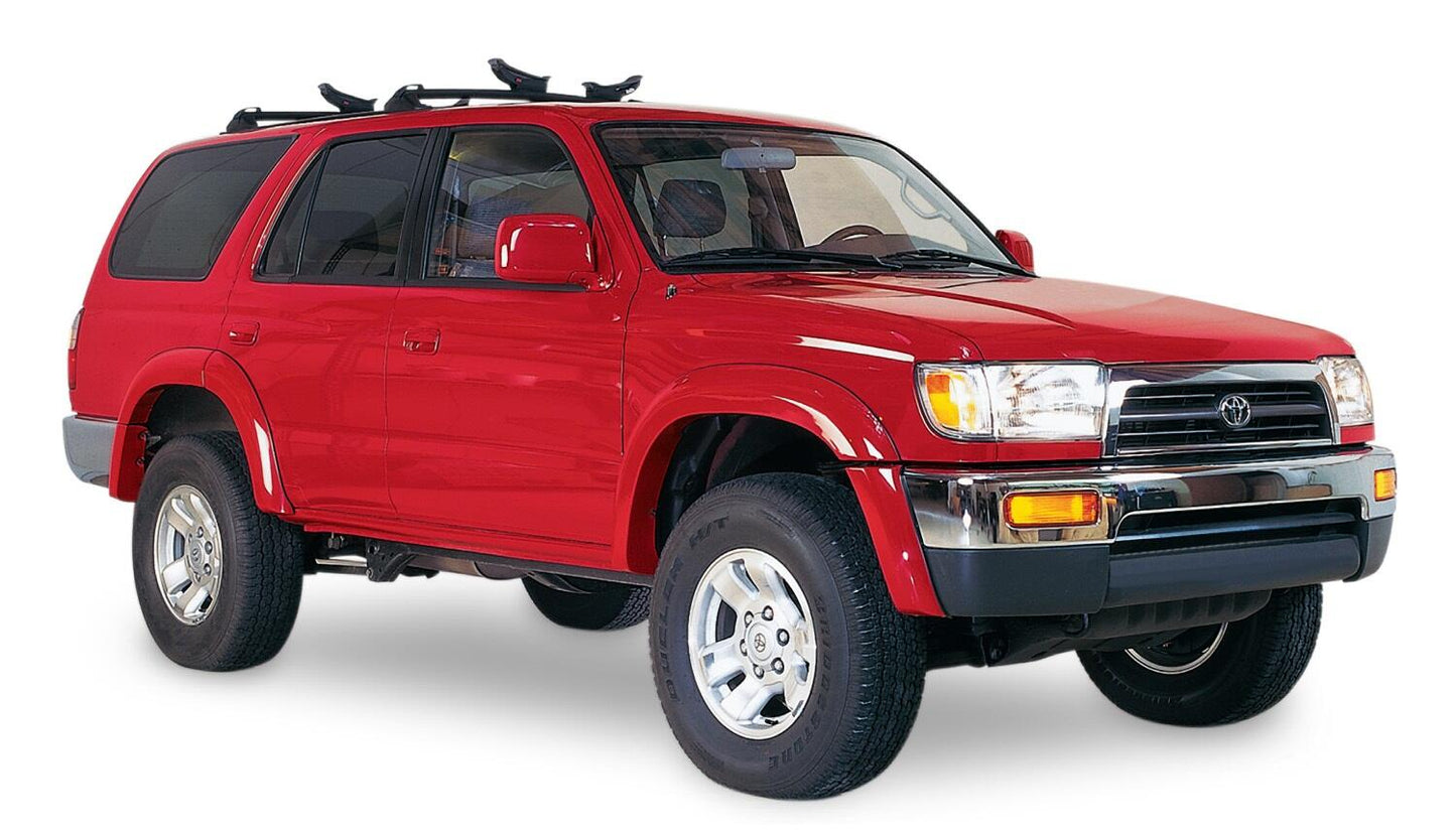 Black Extendafender Style Smooth Finish 4-Piece Fender Flare Set For 1996-2002 Toyota 4Runner Bushwacker