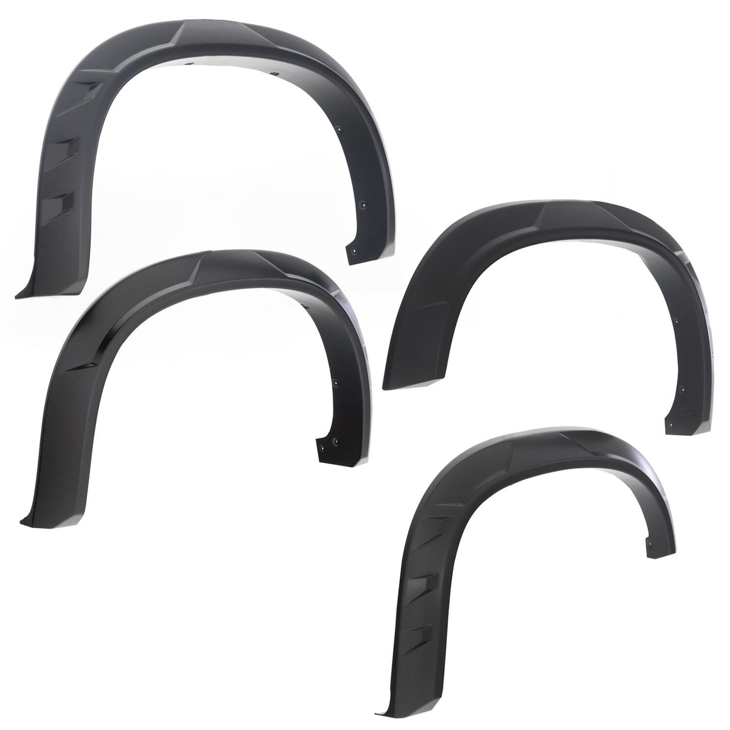 Drt Style Fender Flares Front And Rear For 2019-2021 Chevrolet Silverado 1500/2022 Chevrolet Silverado 1500 Ltd Bushwacker
