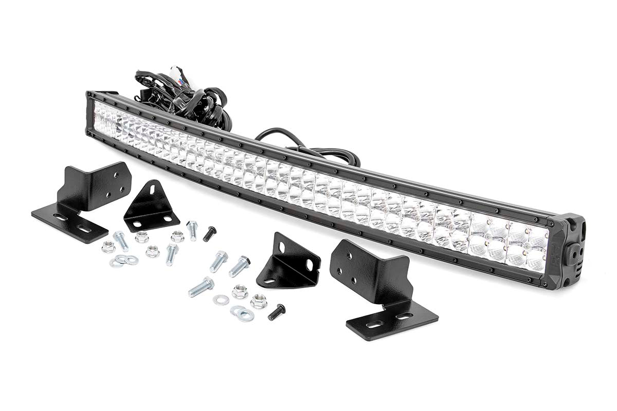 LED Light | Bumper Mount | 40" Chrome Dual Row | White DRL | Ford F-250 Super Duty (11-16)