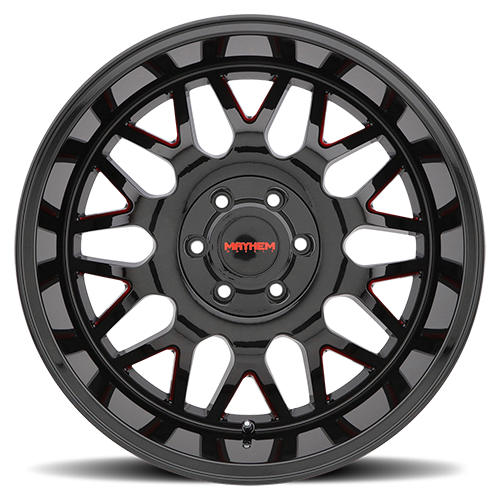 Mayhem Offroad Wheels Tripwire 8110 RD 20x9 Prism Red Black 0 Off Set 6 Lug 5 BSM 106 Bore Cast Aluminum