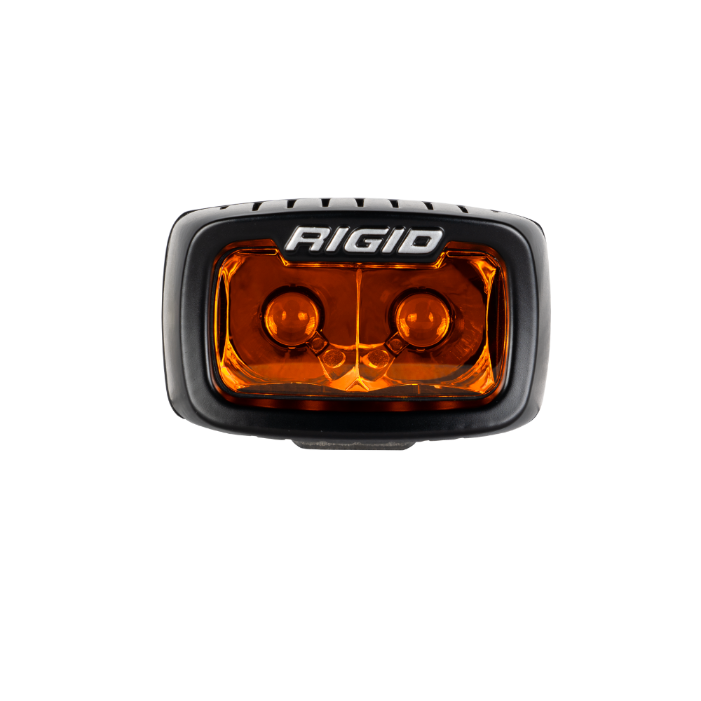 LED Light Pods SR-M AmberPRO Single Surface Mount Brackets Hardware Wire Harness & Switch Black Cover Rigid Industries