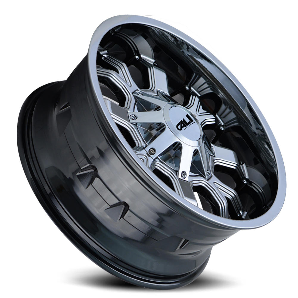 Cast Aluminum Wheels Dirty 9104 CH 20x9 Chrome 8 On 180 Bolt Pattern 0 Offset Cali Offroad Wheels