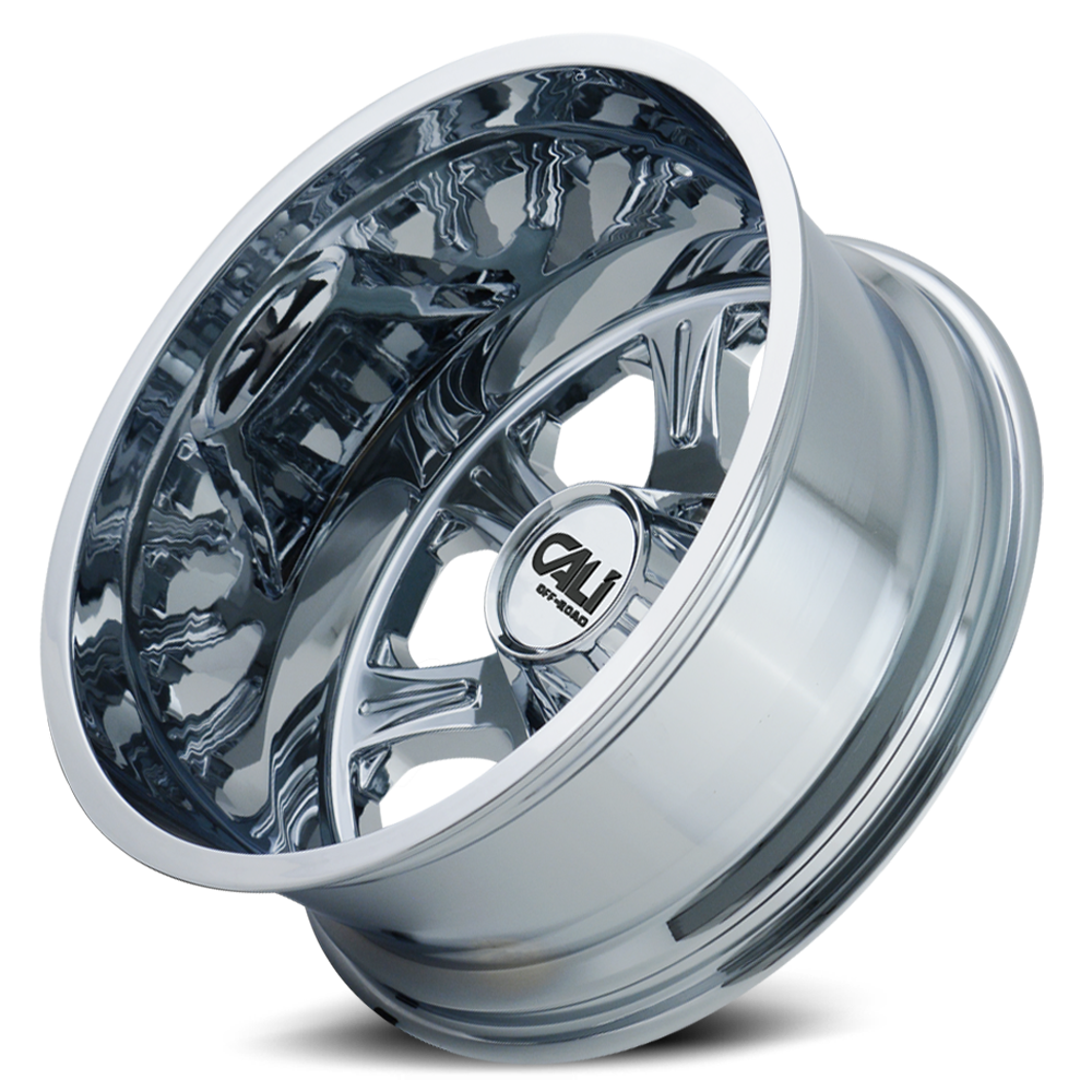 Dually Wheels Brutal Dually 9105 CH 20x8.25 Chrome 8 On 210 Bolt Pattern -180 Offset Cali Offroad Wheels