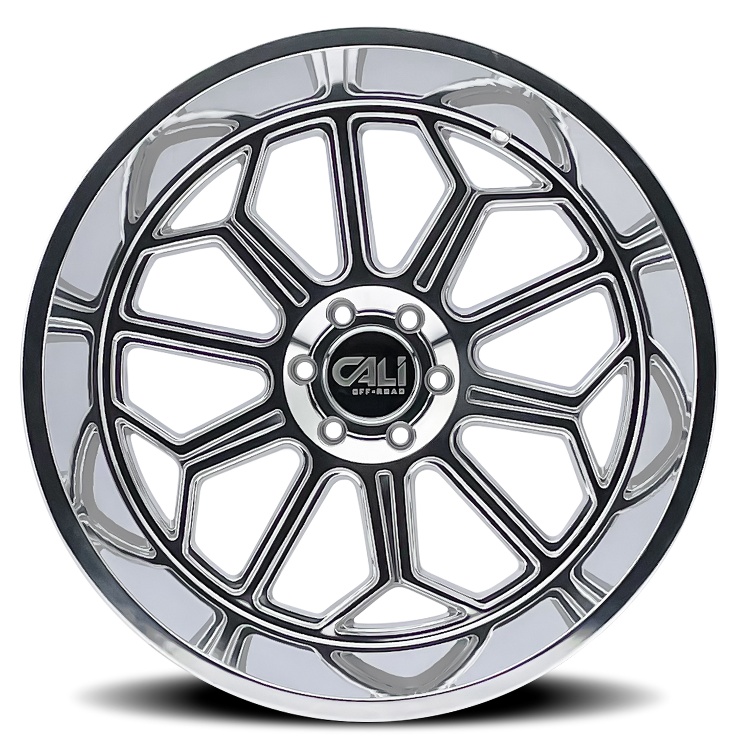 Cast Aluminum Wheels Auburn 9117 PO 24x14 Milled Spokes Polished 8 On 180 Bolt Pattern -76 Offset Cali Offroad Wheels
