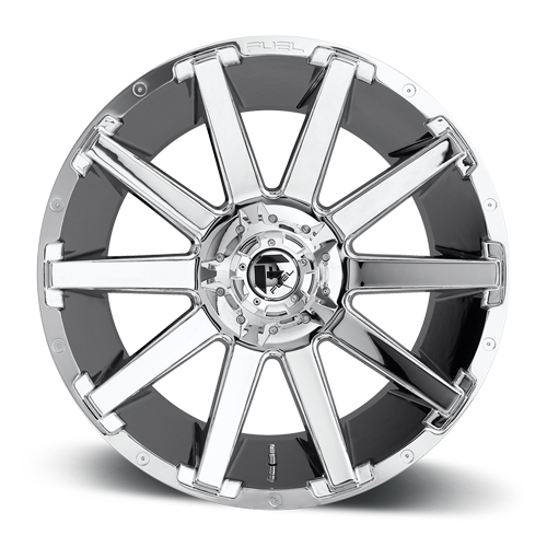 Aluminum Wheels 20X10 Contra D614 8 On 165.1 Chrome 125.2 Bore -18 Offset Multi Spoke Fuel Off Road Wheels
