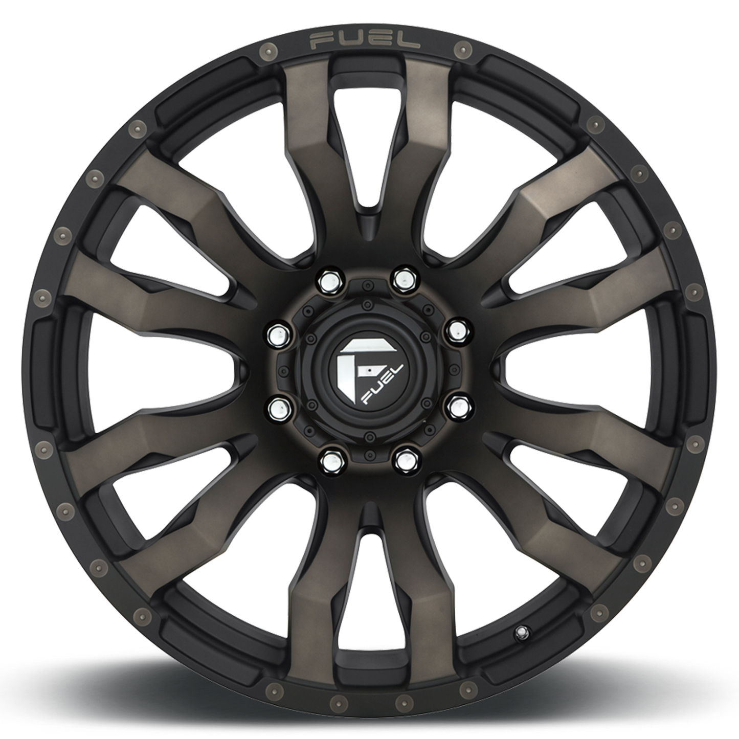 Aluminum Wheels 20X10 Blitz D674 8 On 165.1 Matte Black Double Dark Tint 125.1 Bore -18 Offset Multi Spoke Fuel Off Road Wheels