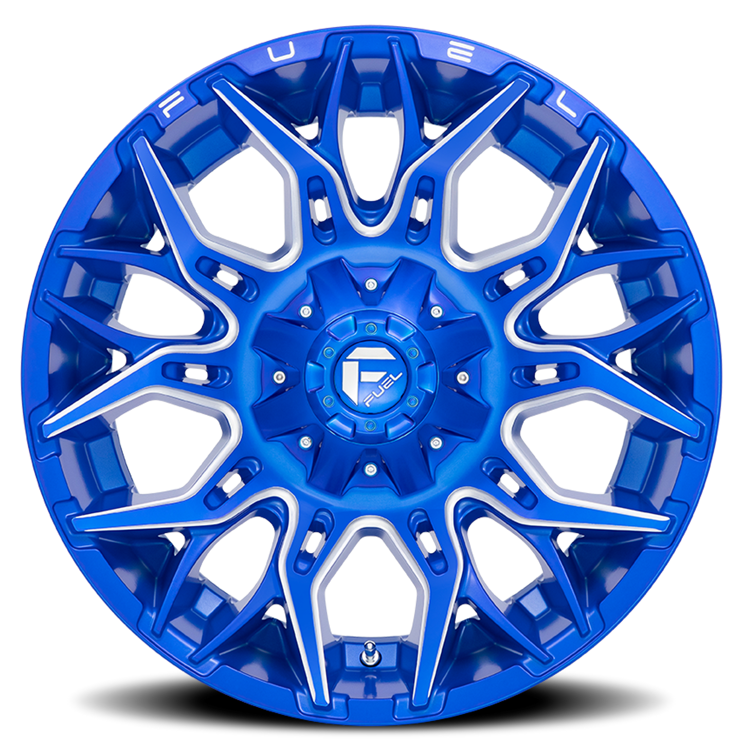 Aluminum Wheels 20X9 Twitch D770 5 On 139.7/5 On 150 Anodized Blue MIlled 110.2 Bore 1 Offset Fuel Off Road Wheels