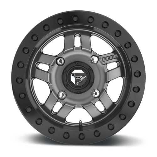 Aluminum Wheels 14X7 Anza UTV D918 4 On 156 Matt Anthracite Gray Beadlock 132 Bore 13 Offset 5 Spoke Fuel Off Road Wheels