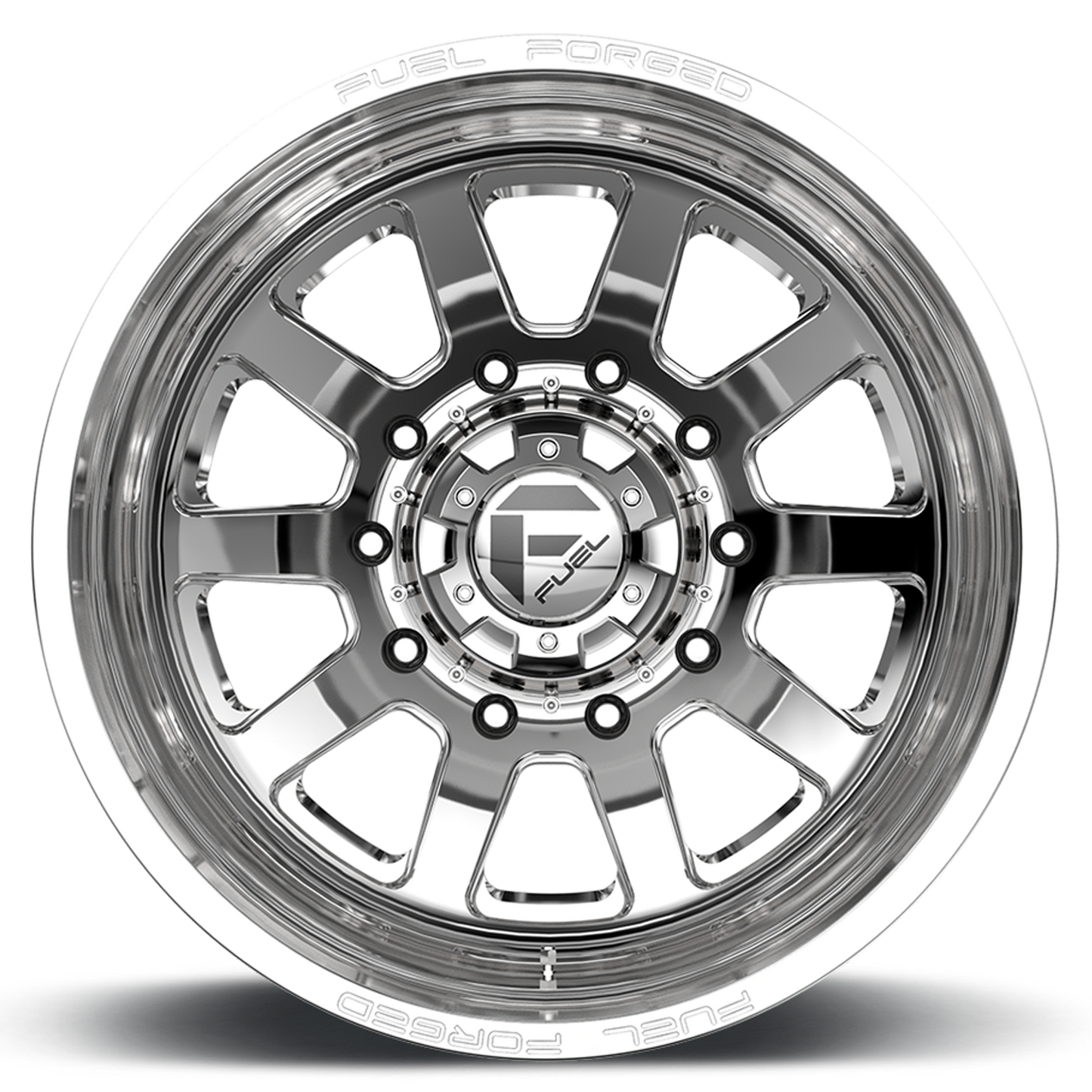 Dually Wheels 20X8.25 FF09D Dually DE09 PO 10 On 225 Polished 170.1 Bore -202 Offset Outer Dually Fuel Off Road Wheels
