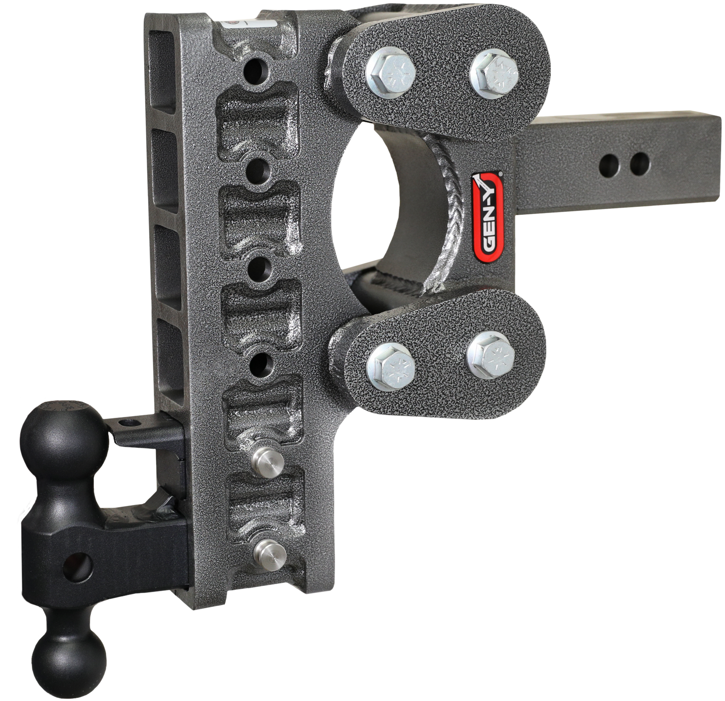 The Boss Torsion Flex 2.5 Inch Shank 10 Inch Drop 1.7K TW 16K Hitch & GH-051 Dual-Ball & GH-032 Pintle Lock Gen Y Hitch
