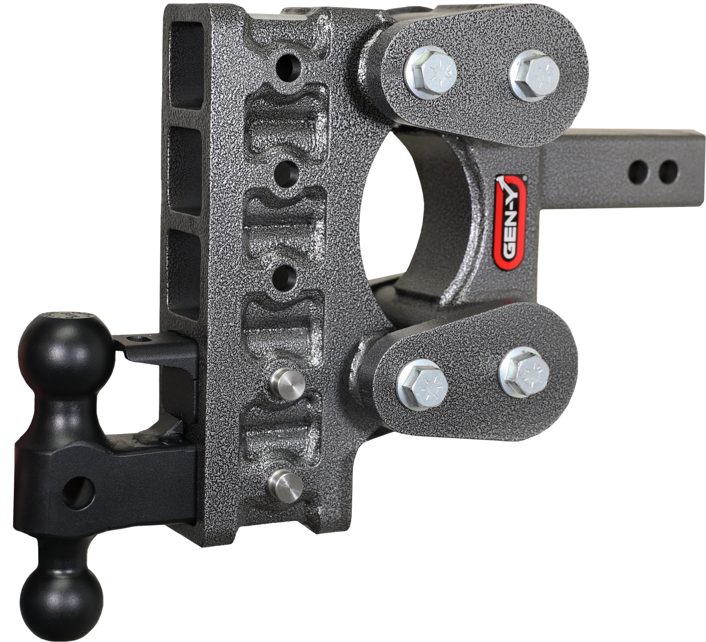 The Boss Torsion Flex 2 Inch Shank 7.5 Inch Drop 1.7K TW 16K Hitch & GH-051 Dual-Ball & GH-032 Pintle Lock Gen Y Hitch