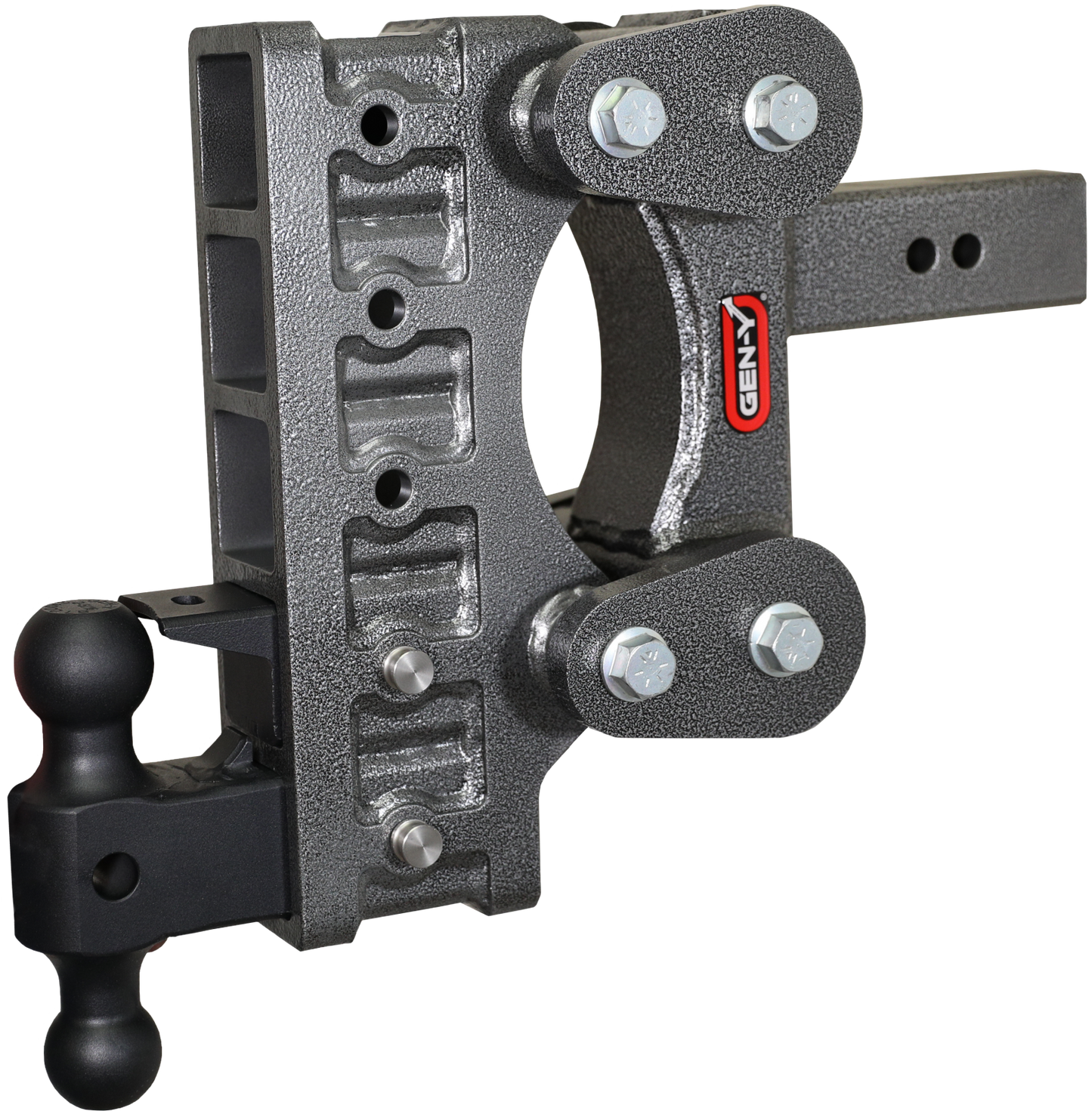 The Boss Torsion Flex 2.5 Inch Shank 9 Inch Drop 2.4K TW 21K Hitch & GH-061 Dual-Ball & GH-062 Pintle Lock Gen Y Hitch