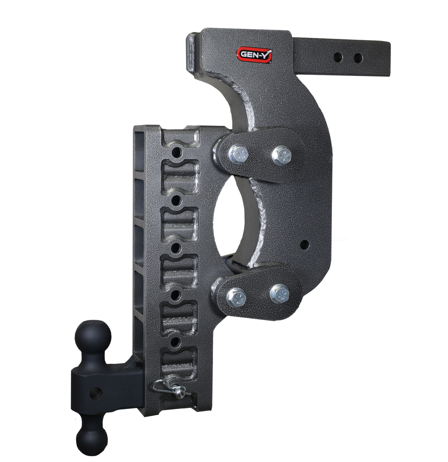 The Boss Torsion Flex 2.5 Inch Receiver 21 Inch Drop 2.4K TW 21K Hitch & GH-061 Dual-Ball & GH-0101 Stabilizer Kit Gen Y Hitch