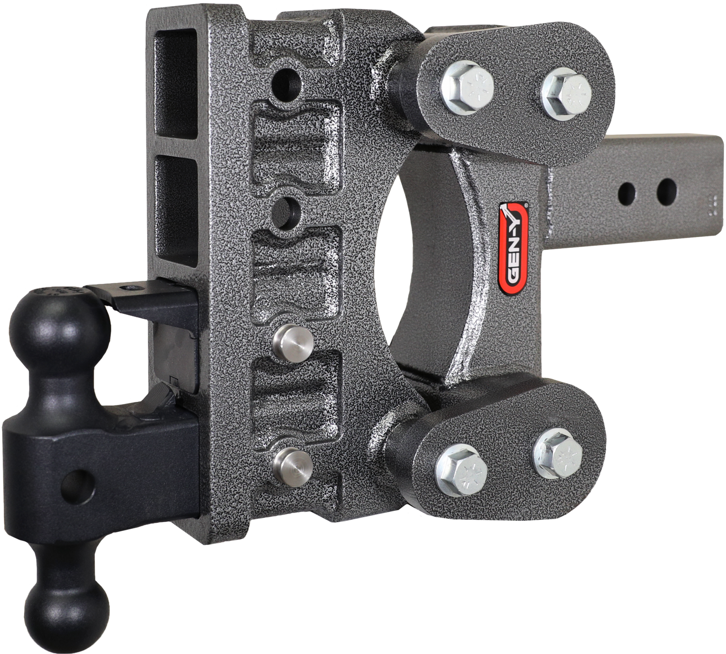 The Boss Torsion Flex 3 Inch Shank 6 Inch Drop 3.5K TW 32K Hitch & GH-0161 Dual-Ball & GH-0162 Pintle Lock Gen Y Hitch