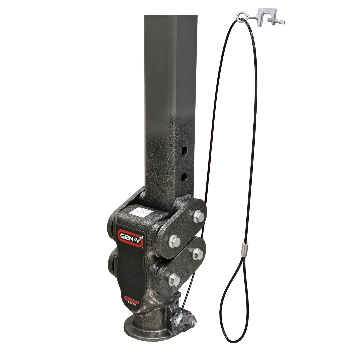 Spartan Torsion Flex SnapLatch 2.5 Inch Offset 4 Inch Square Tube Gooseneck 2 5/16 Inch Coupler Standard Height 8.5K TW 30K Towing Includes GH-098 Pin & Pull Rod Gen Y Hitch