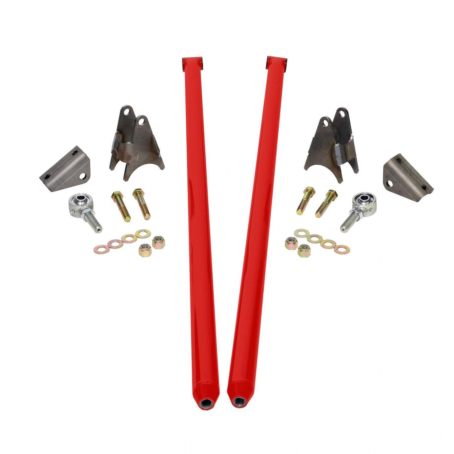 58 Inch Universal Traction Bars For Offset Leafspring 4 Inch Axle-Flag Red HSP Diesel