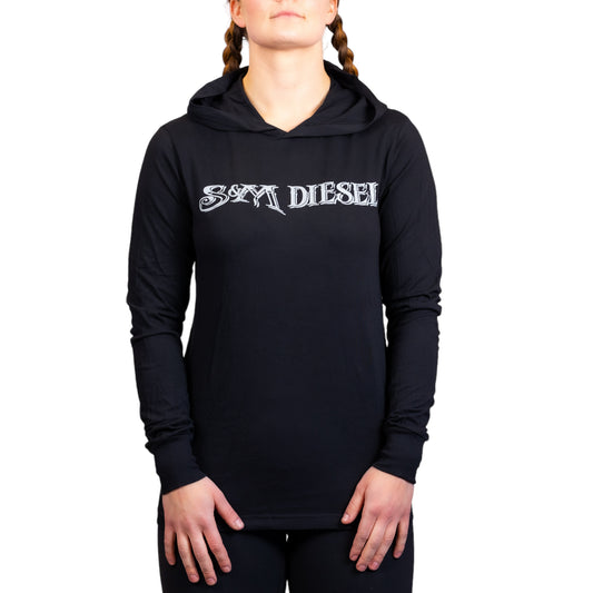 S&M Diesel Black Hooded Long-Sleeve Shirt- 1 color option