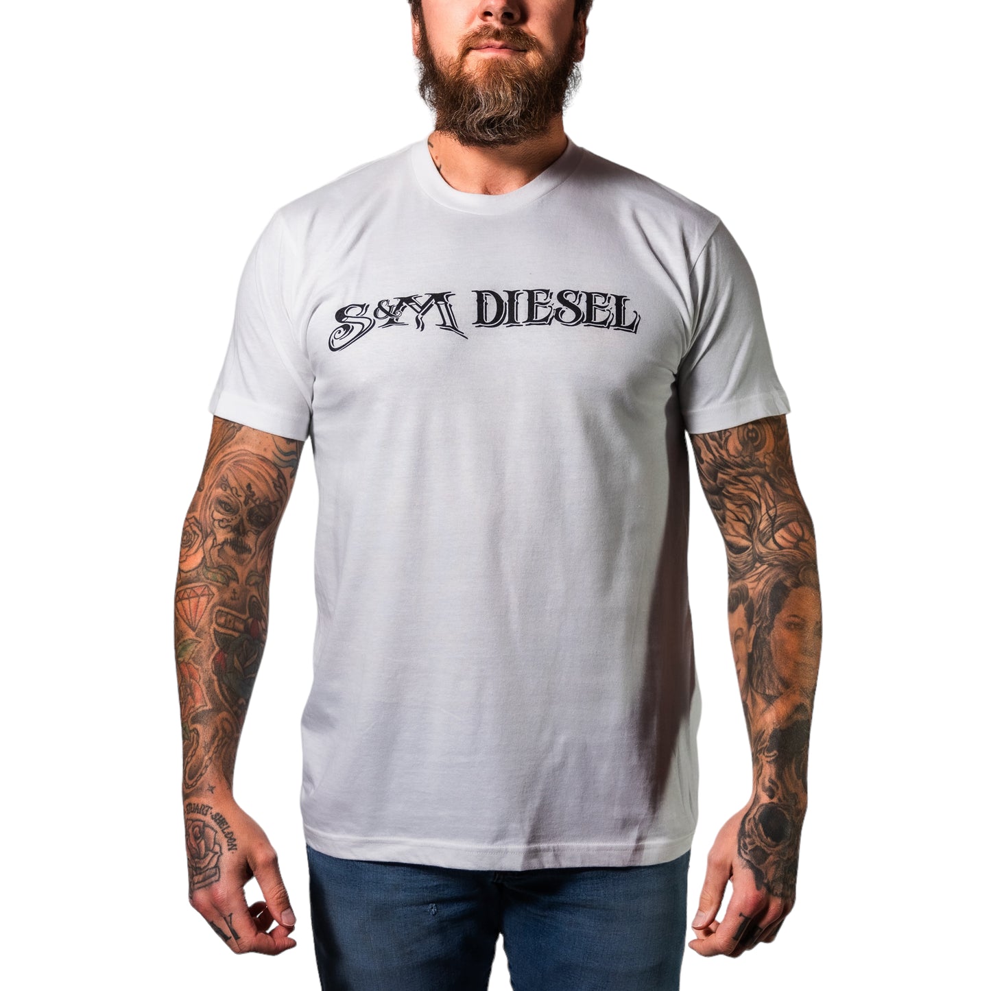 S&M Diesel short sleeve uni-sex t-shirt, Black logo - 10 color options avail