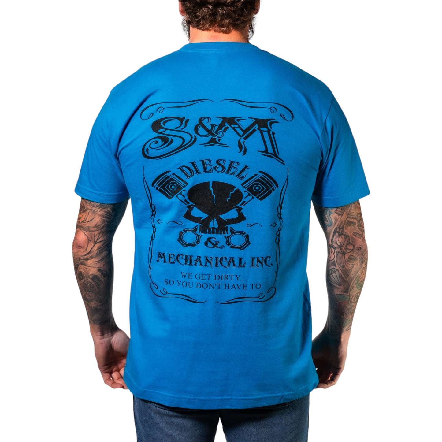 S&M Diesel short sleeve uni-sex t-shirt, Black logo - 10 color options avail