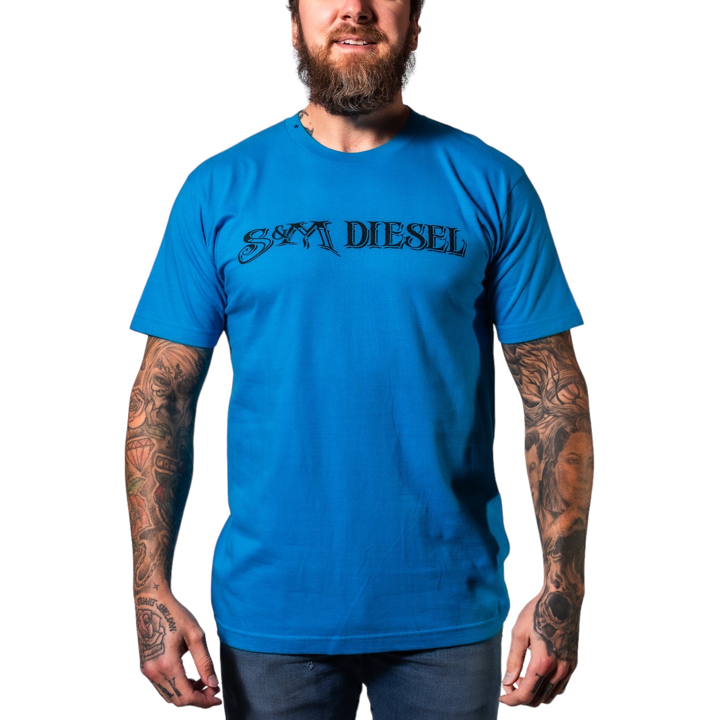 S&M Diesel short sleeve uni-sex t-shirt, Black logo - 10 color options avail