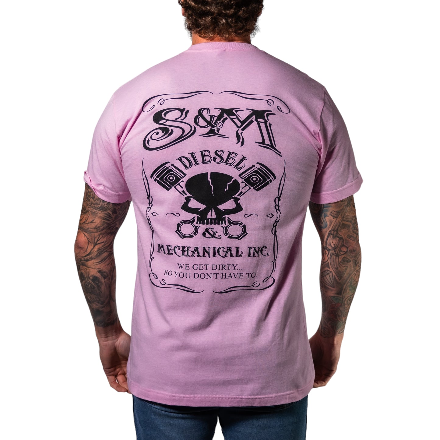S&M Diesel short sleeve uni-sex t-shirt, Black logo - 10 color options avail