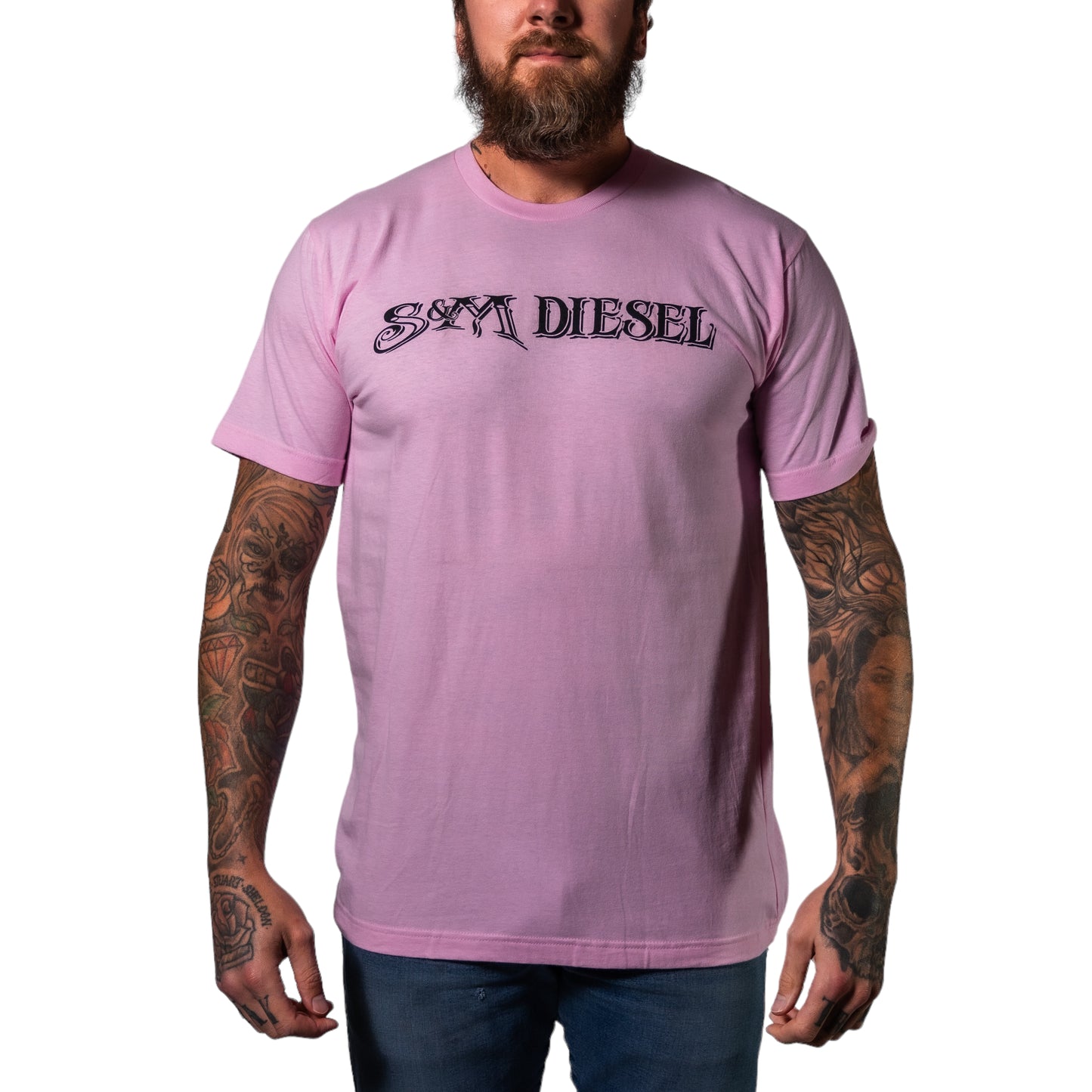 S&M Diesel short sleeve uni-sex t-shirt, Black logo - 10 color options avail