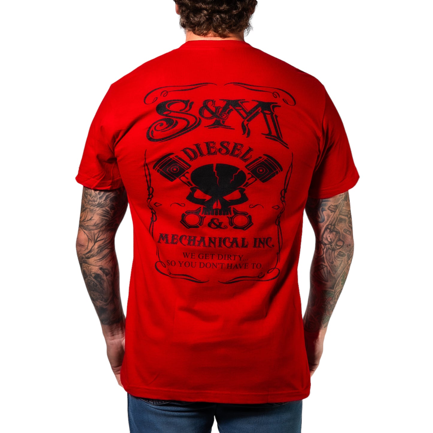 S&M Diesel short sleeve uni-sex t-shirt, Black logo - 10 color options avail