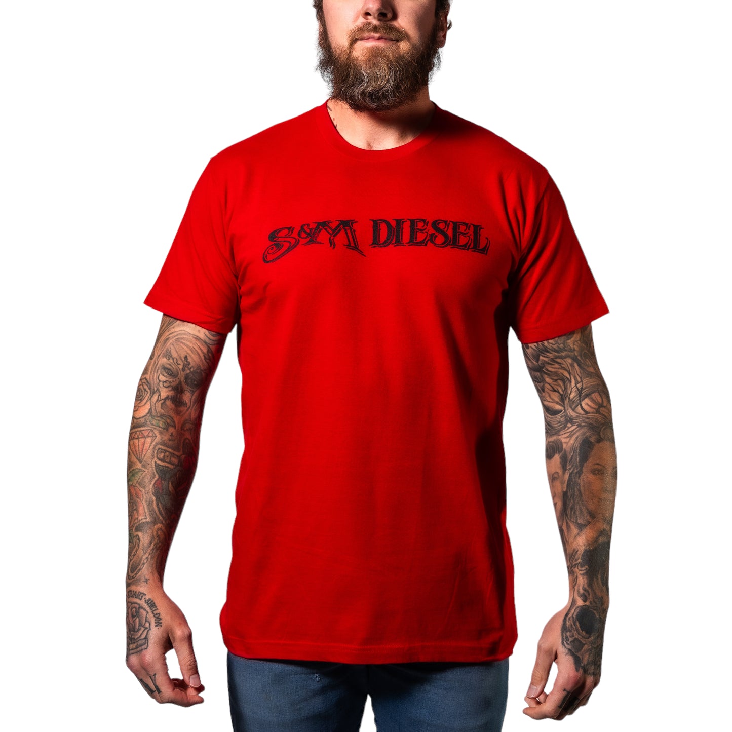 S&M Diesel short sleeve uni-sex t-shirt, Black logo - 10 color options avail