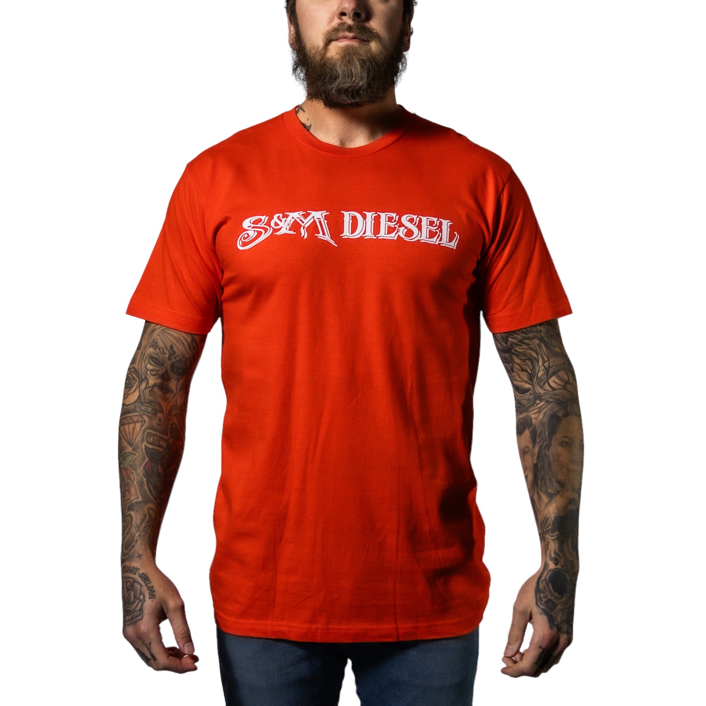S&M Diesel short sleeve uni-sex t-shirt white logo- 10 color options avail