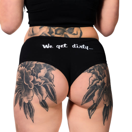 S&M Diesel booty shorts, with logo- 4 color options avail