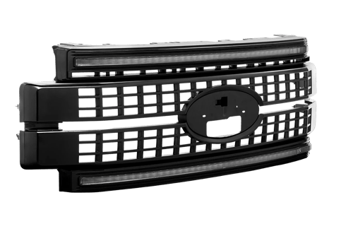 FORD SD 17-19 GRILLE UNFINISHED WHT DRL