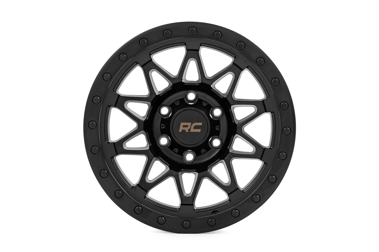 Rough Country 78 Series Wheel | Simulated Beadlock | Black | 18x9 | 6x135 | 0mm