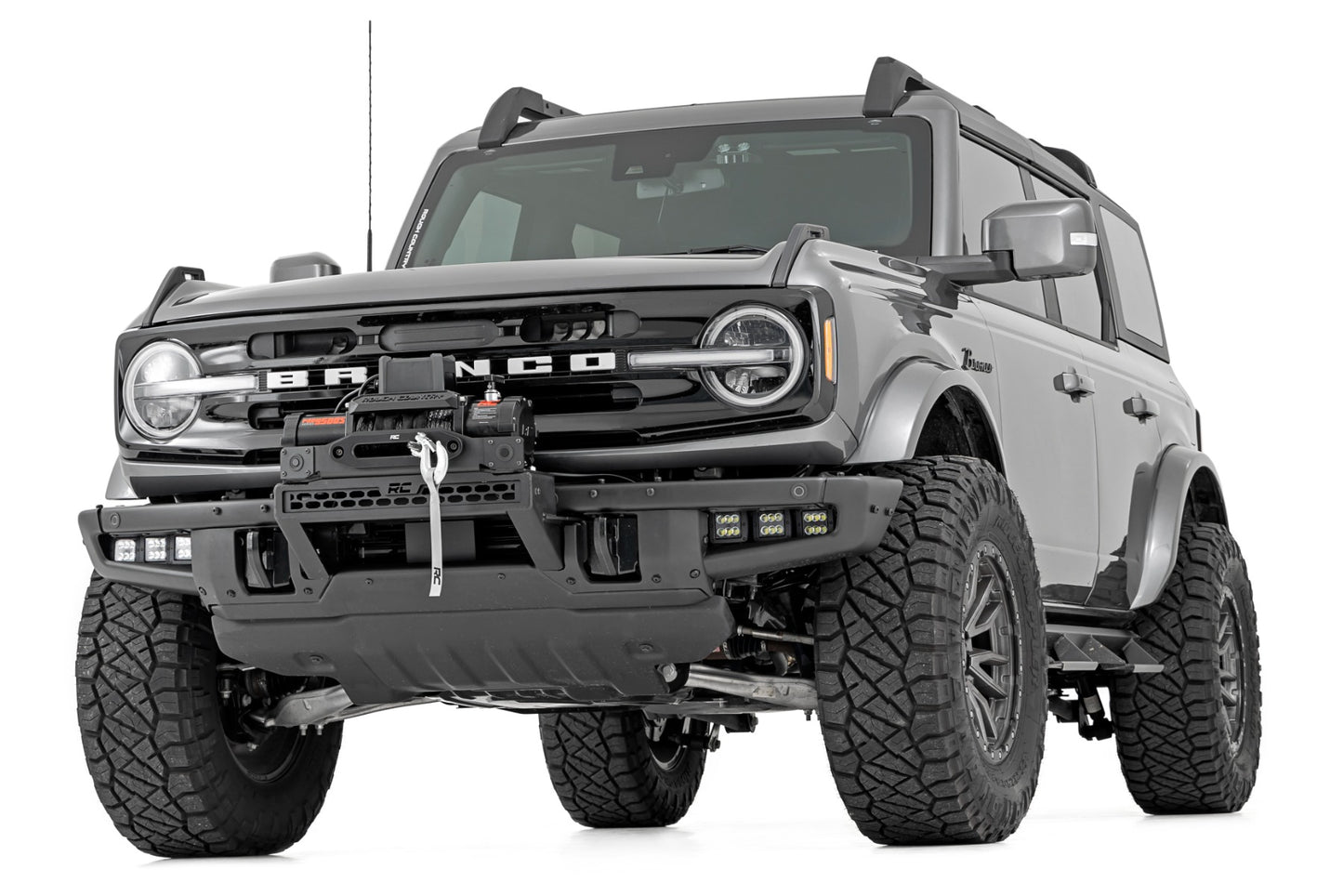 High Winch Mount | All Models | 12000S | 20 Inch Black Single Row LED | Ford Bronco (21-24)
