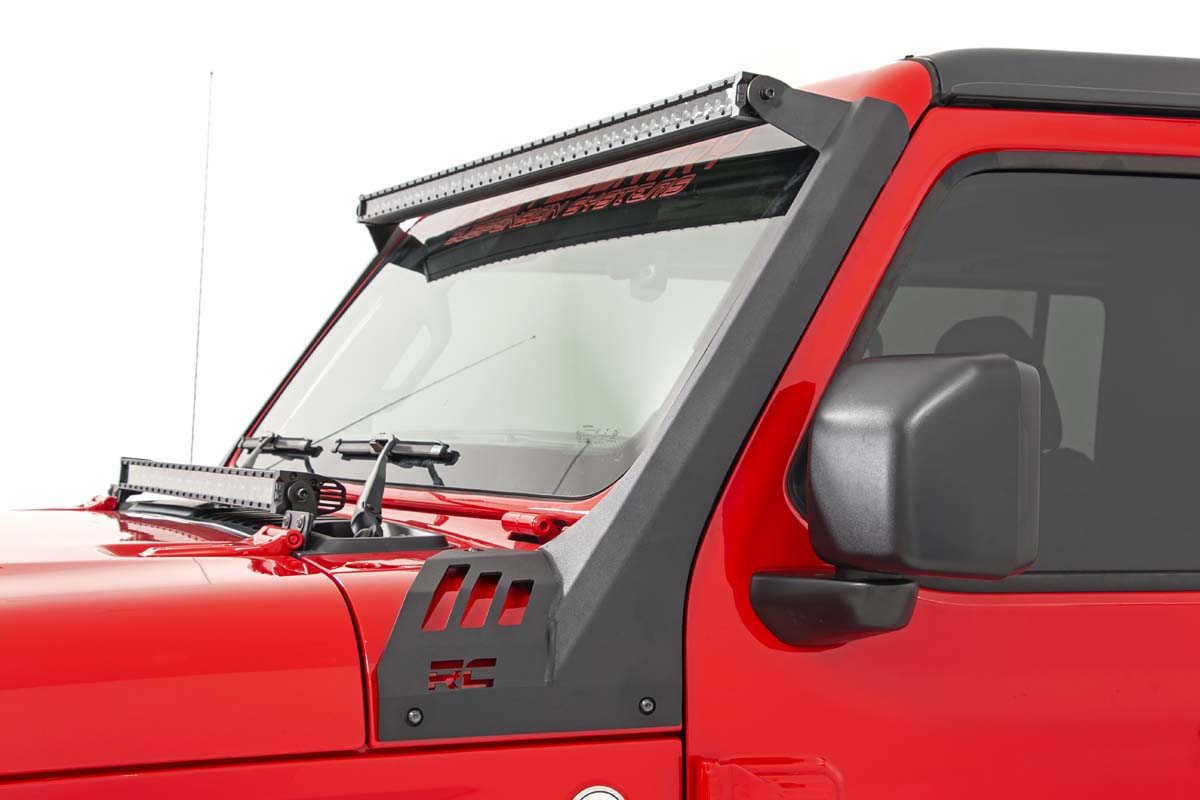 LED Light Kit | Windshield | 50" BLK Dual Row | Amber DRL | Jeep Gladiator JT/Wrangler JL (18-24)