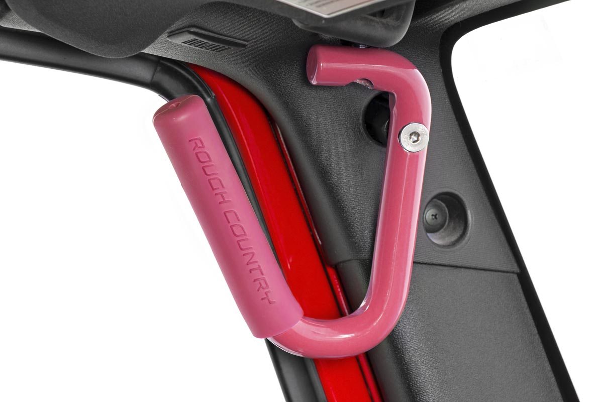 Grab Handles | Steel | FR & RR | Pink | Jeep Wrangler JK (07-18)