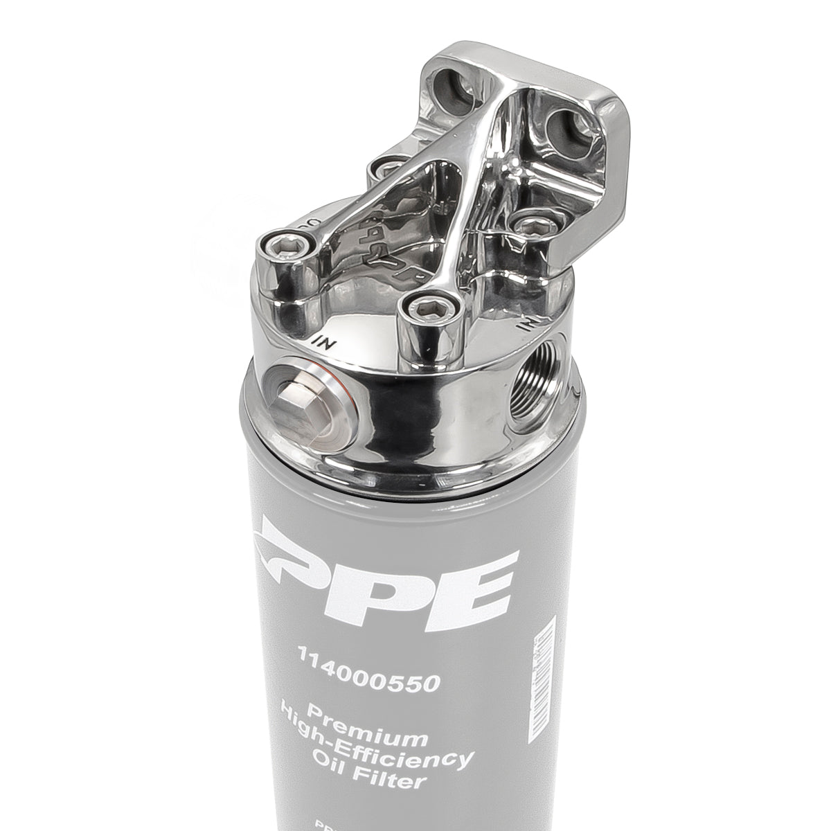 Remote Oil Filter Mount Kit - Polished 304 Stainless Steel