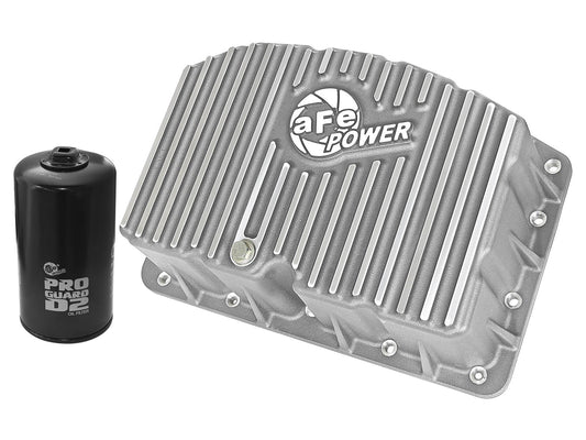 aFe POWER Street Series Engine Oil Pan Raw w/ Machined Fins