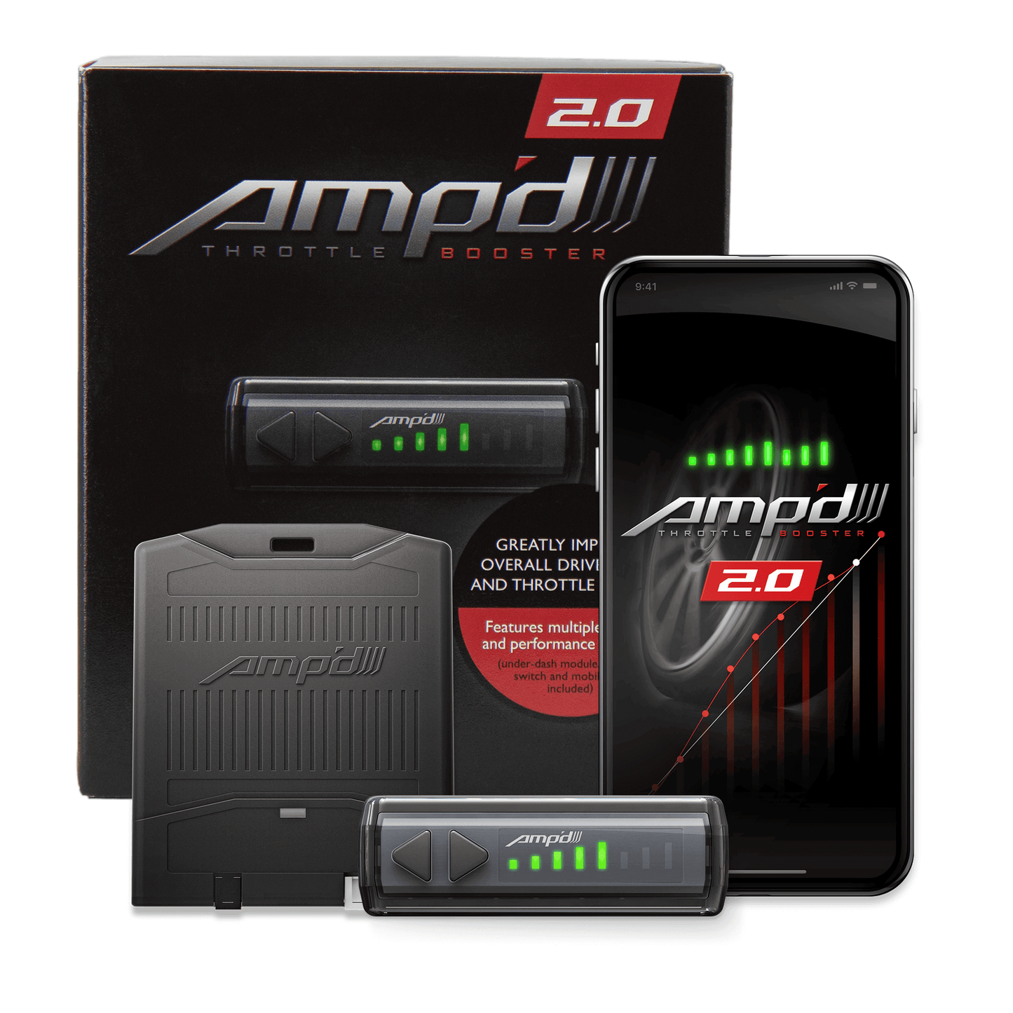 AMP'D 2.0 THROTTLE BOOSTER W/ BLUETOOTH SWITCH
2007-2019 GM Trucks - Diesel - 50 State Legal