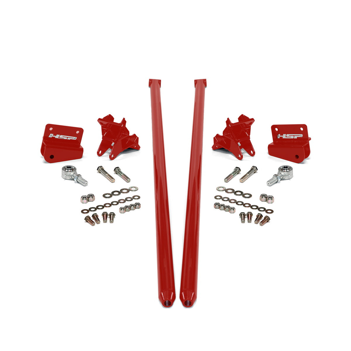 2001-2010 Chevrolet / GMC 75 inch Bolt On Traction Bars 3.5 inch Axle Diameter Flag Red