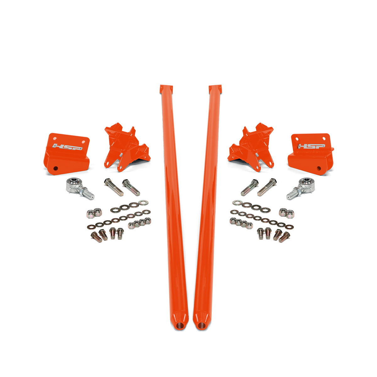 2001-2010 Chevrolet / GMC 75 inch Bolt On Traction Bars 3.5 inch Axle Diameter M&M Orange