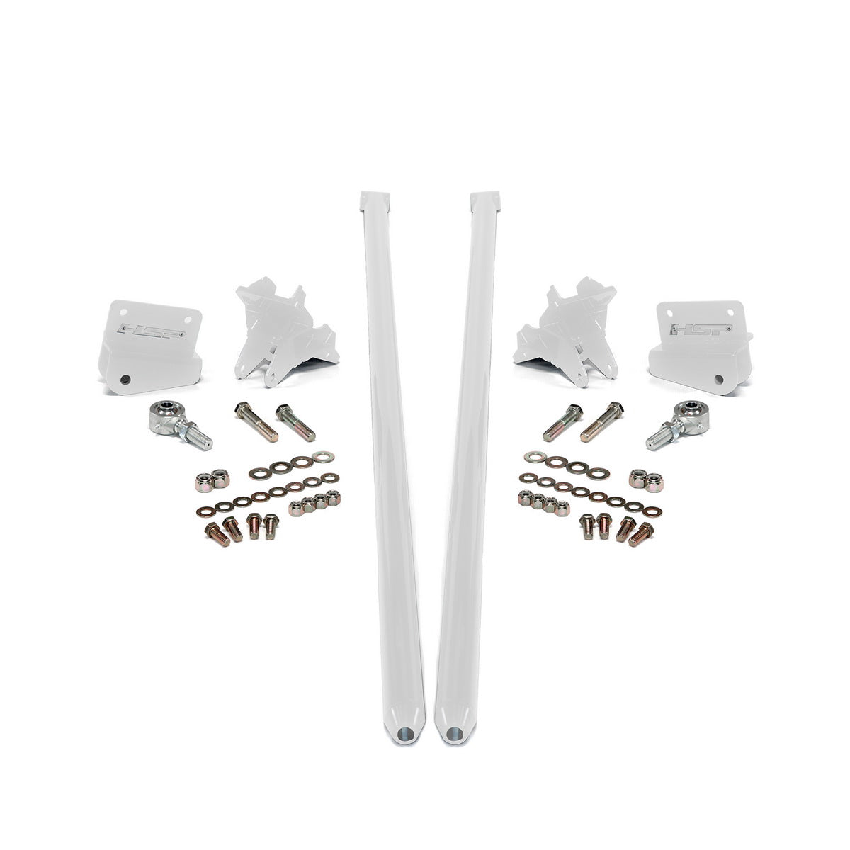 2001-2010 Chevrolet / GMC 75 inch Bolt On Traction Bars 3.5 inch Axle Diameter Polar White
