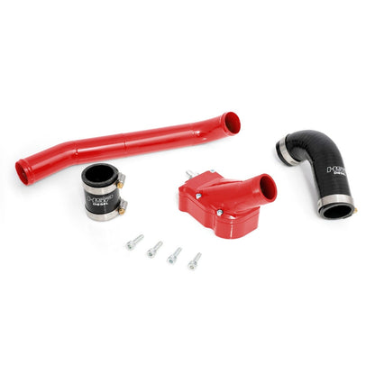 Billet Thermostat Housing Kit W/Coolant Return for 01-05 Chevrolet/GMC Duramax LB7/LLY Flag Red HSP Diesel