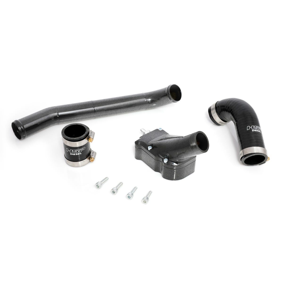 Billet Thermostat Housing Kit W/Coolant Return for 01-05 Chevrolet/GMC Duramax LB7/LLY Kingsport Grey HSP Diesel