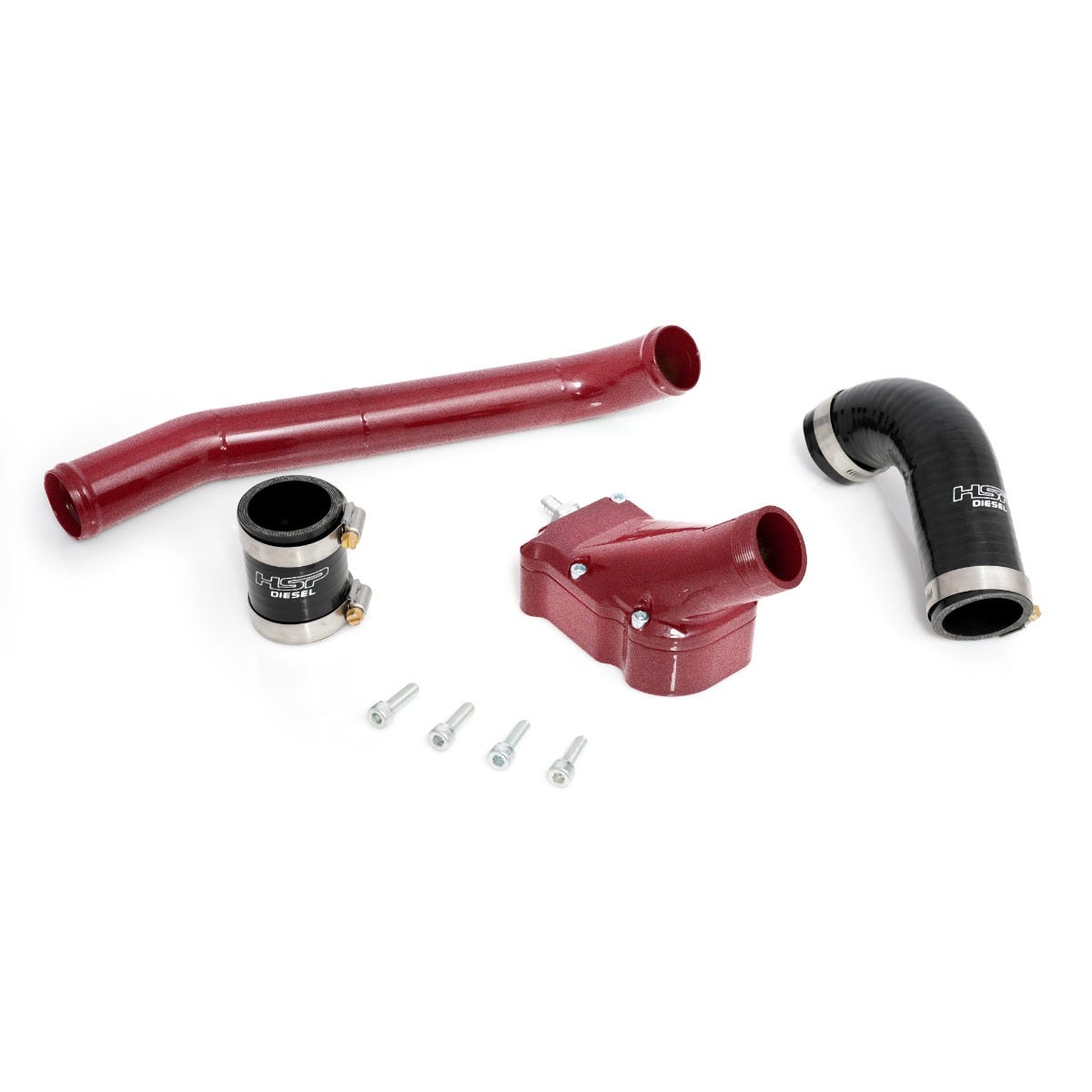 Billet Thermostat Housing Kit W/Coolant Return for 06-10 Chevrolet/GMC Duramax LBZ/LMM Illusion Cherry HSP Diesel