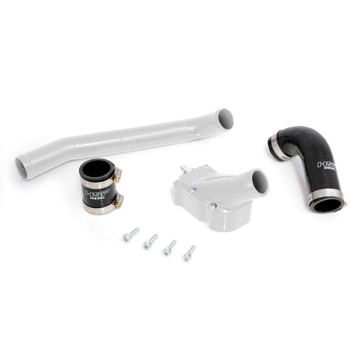 Billet Thermostat Housing Kit W/Coolant Return for 06-10 Chevrolet/GMC Duramax LBZ/LMM Polar White HSP Diesel