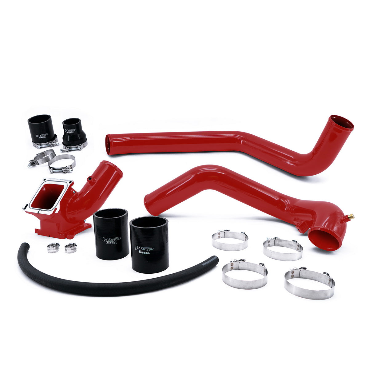 2006-2010 Chevrolet / GMC Intercooler Charge Pipe Bundle Flag Red