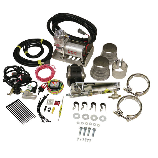 Exhaust Brake Universal 3.5 Inch Remote Mount Air Actuated c/w Air Compressor BD Diesel