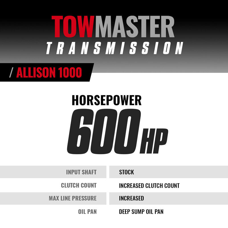 TowMaster Chevy Allison 1000 Tranmission 2006-2007 LBZ 6-Speed 4WD BD Diesel